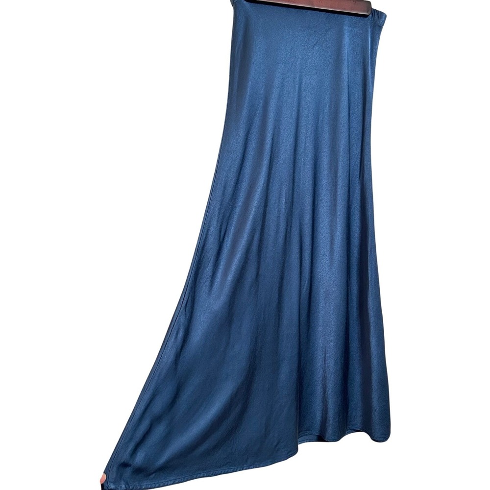 Ghost London Maxi Skirt Evening XS Blue Minimalist Flowy Silky Boho - Picture 2 of 7